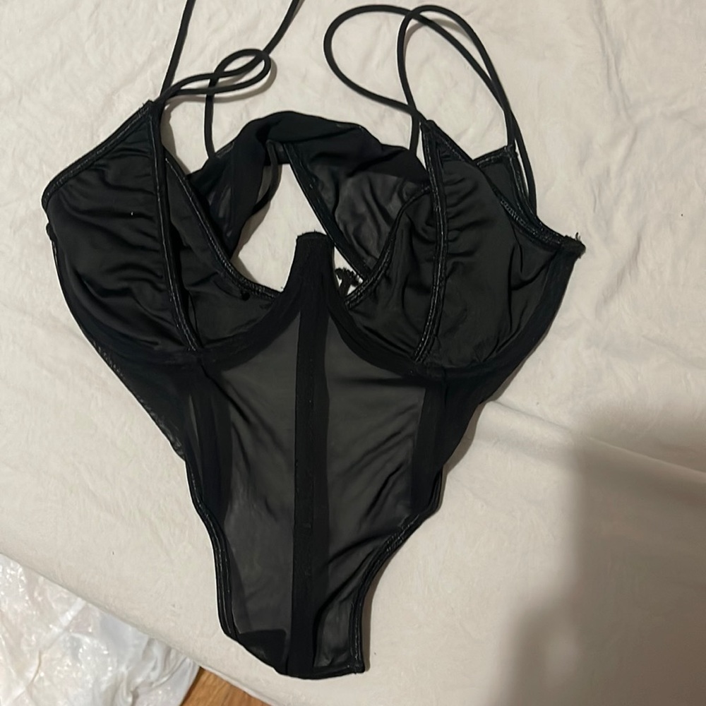 Black sexy corset style crop top